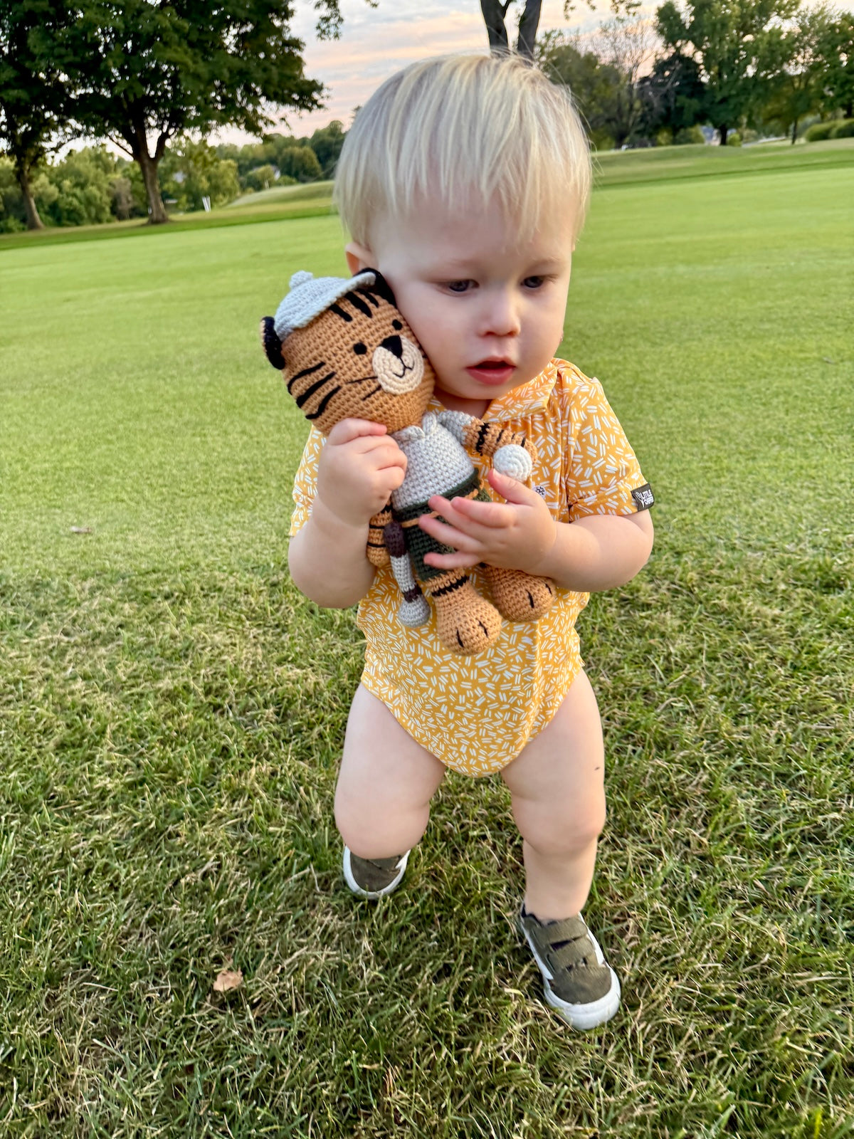 Tee the Tiger Crochet Golf Stuffed Animal