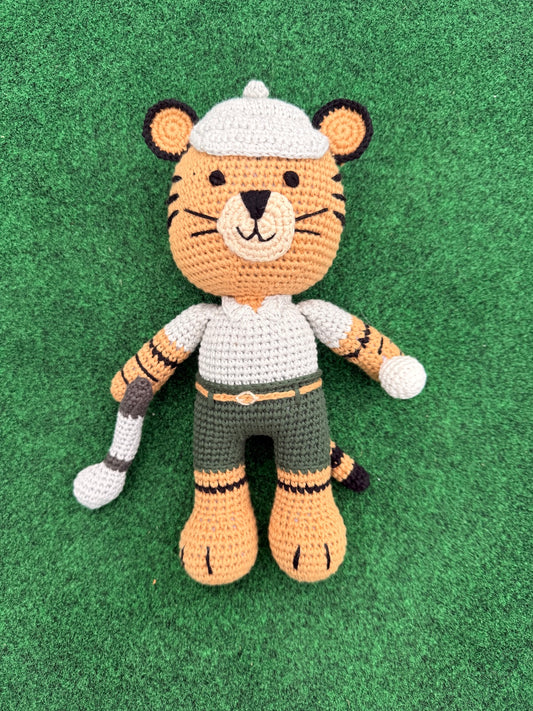 Tee the Tiger Crochet Golf Stuffed Animal