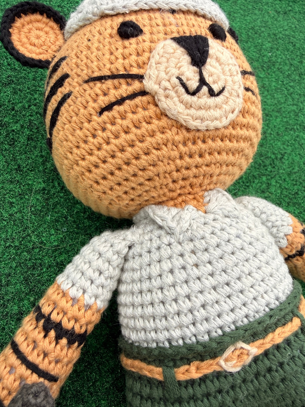 Tee the Tiger Crochet Golf Stuffed Animal