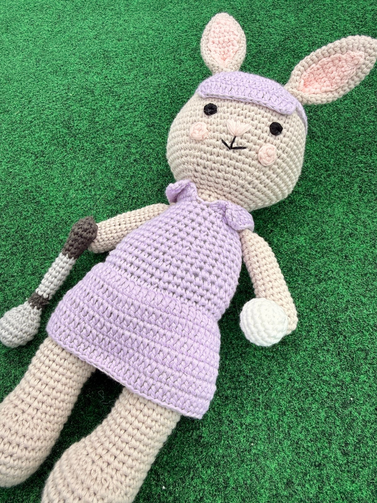 Sandy the Bunny Crochet Golf Stuffed Animal