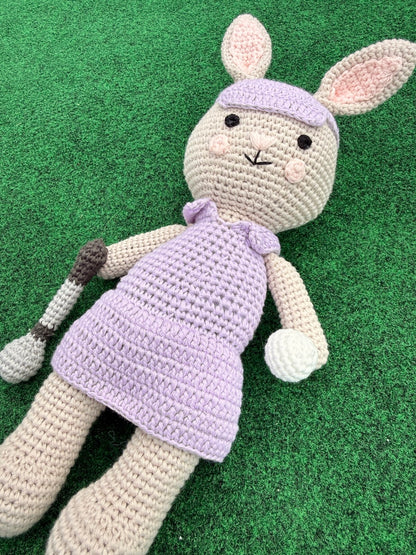 Sandy the Bunny Crochet Golf Stuffed Animal