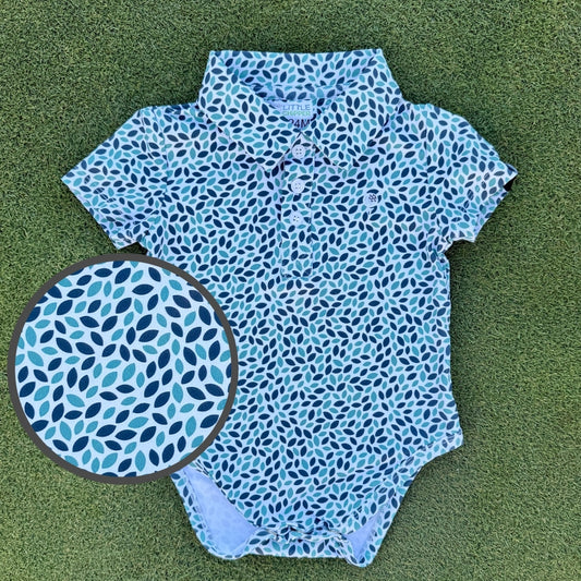 Golf polo onesie for babies - pebble creek