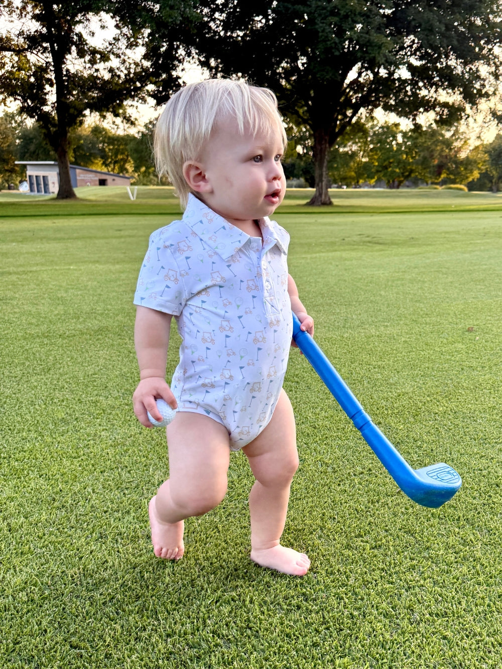 Tee Time Onesie Polo for kids